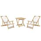 Beliani Bistro Set Folding Atrani/Molise Wood Light Brown