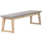 Beliani Garden Bench Oria 160cm Concrete Grey