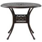 Beliani Outdoor Dining Table For 4 Ancona 90/90cm Metal Dark Brown