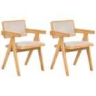 Beliani Set Of 4 Garden Chairs Andora Beige