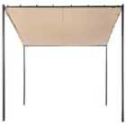 Beliani Gazebo Vimino Metal 282/294cm Taupe