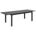 Beliani Extending Garden Dining Table Skaloma 180/240/90cm Metal Dark Grey