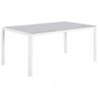 Beliani Garden Dining Table Catania 160/91cm Glass Grey