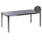 Beliani Garden Dining Table Cosoleto 180/90cm Glass Black