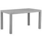 Beliani Garden Dining Table Fossano 140/80cm Light Grey