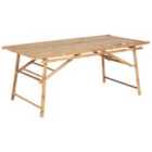 Beliani Garden Dining Table Tindari 180/90cm Bamboo Wood Light Brown