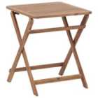Beliani Garden Side Table PARAGGI Certified Acacia Wood Brown Folding