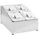 vidaXL 4 Grids Gastronorm Container Holder - Stainless Steel