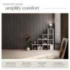 TecTake Acoustic Wall Panels - wood effect, thick felt, easy to install - Oak Gray, Set of 4