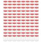 vidaXL 96 Piece Glass Jam Jars With Red Lid 230 Ml