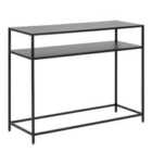 Furniture To Go Newcastle Console Table With Open Shelf In Matt Black