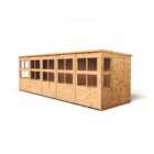 Empire Pent Potting Shed 20x6ft Double Door Wooden Garden Shed Double Door Windows