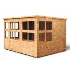 Empire Pent Potting Shed 10x8ft Double Door Wooden Garden Shed Double Door Windows