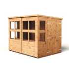 Empire Pent Potting Shed 8x6ft Double Door Wooden Garden Shed Double Door Windows