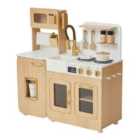 Teamson Kids - Little Chef Cyprus Medium Play Kitchen - Light Oak/White