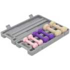 HOMCOM 6kg Dumbbell Set, Weights Fitness Dumbbells, Pink, Purple, Brown