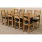 Thats Furniture Richmond 140cm - 220cm Oak Extending Dining Table and 8 Chairs Dining Set with Lincoln Chairs - Brown