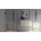 Showerwall Acrylic Black Geo Bathroom Wall Panel 2400 x 1200mm