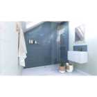 Showerwall Acrylic Navy Herringbone Bathroom Wall Panel 2400 x 1200mm