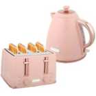 HOMCOM 1.7L Kettle and Toaster Set with Defrost Reheat and Crumb Tray