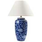 Beliani Table Lamp Angeles Porcelain Blue