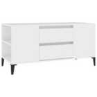 Vidaxl Tv Cabinet Living Room Sideboard Entertainment Centre Tv Console Media Unit Hifi Stereo Cabinet With Shelf White Engineered Wood