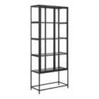 Furniture To Go Seaford Tall Black Metal 2 Door Display Cabinet