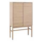 Furniture To Go Linley Cabinet With 2 Doors And 4 Shelves In White Oak