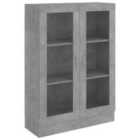 Vidaxl Vitrine Cabinet Concrete Grey 82.5X30.5X115 Cm Engineered Wood