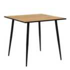 Furniture To Go Wilma Small Dining Table In Oak & Black Legs