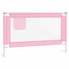 Vidaxl Toddler Safety Bed Rail Pink 120X25 Cm Fabric