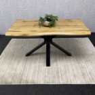 Kosy Koala Durable Wooden Dining Table With X-shaped Iron Legs Table Only(117X77X75Cm)