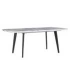 Beliani Extending Dining Table MOSBY Black/ White 160/200 cm 90 cm