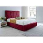 Eleganza Itala Plush Single Bed Frame - Maroon