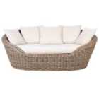 Beliani Garden Daybed Cavo Rattan Natural