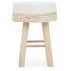 Interiors by Premier Lentigo Natural and White Stool