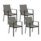 Beliani Garden Chair BUSSETO Metal Black