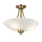 Wellar 3lt semi Flush Light Antique Brass