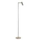 Derrick Reader Task Floor integrated LED light satin nickel