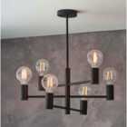 Collins 6lt semi Flush Light Matt Black