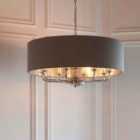 Ashton 6lt pendant light bright nickel