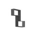 Decortie Wall-mounted Corner Shelf 20X47X82Cm Particleboard, Anthracite Grey