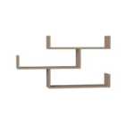 Decortie Wall-mounted Floating Shelf 22X119X66.5Cm Particleboard, Mocha Grey