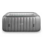 Wave Pacific 4 Person Square Inflatable Hot Tub Grey Rattan