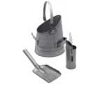 Metal Bucket: Designed For Heavy-duty Use, This Robust Metal Bucket Is Ideal For Coal Storage And As A Fireside Bucket. Its Silver Steel Finish Construction Enhances Durability.