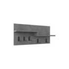 Decortie Wall Mounted Coat Rack 15X65X31Cm Particleboard, Metal Retro Grey