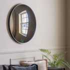 Crossland Grove Ludlow Convex Round Mirror Black