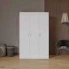 Seconique Dakota 3 Door Wardrobe - White