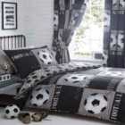 Portfolio Home Shoot Footbal Single Reversible Soft Easy Care Bed Linen Bedding Duvet Cover Quilt Set With Pillow Cases
