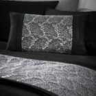 Portfolio Home Rouen Embellished Sequins Black Rectangular Filled Boudoir Cushion Pillow Bed Sofa 32 X 50Cm